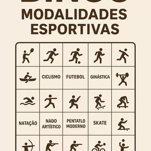 Imagem de capa para o Ebook Bingo de Modalidades Esportivas