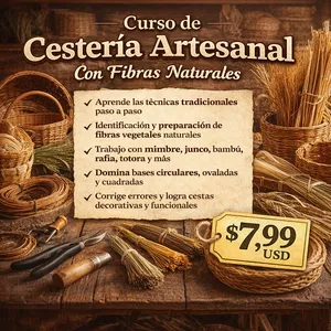 Imagen de portada para Ebook Curso de Cestería Artesanal