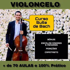 Imagem principal do produto CURSO DE VIOLONCELO - Suíte de Bach - Prelúdio