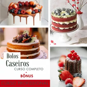 Imagem do curso BOLOS CASEIROS - CURSO COMPLETO + BÔNUS 
