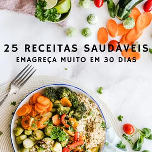 Imagem de capa para o Ebook 25 Receitas para emagrecer em 30 dias