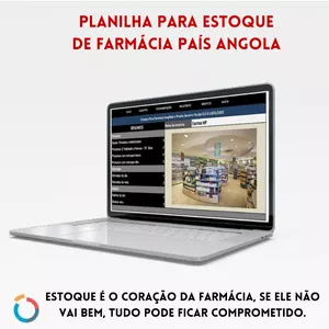 Imagem de capa para o Curso online 	Planilha de estoque para farmácia, Angola