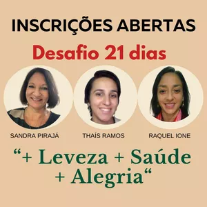 Imagem de capa para o Curso online Desafio de 21 dias +LEVEZA +SAÚDE +ALEGRIA