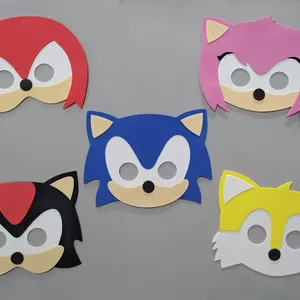 Imagem de capa para o Ebook Apostila Digital Máscaras Sonic e sua turma em EVA