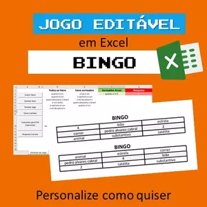 Imagem de capa para o Curso online Jogo do bingo personalizado - Planilha de Bingo Excel 