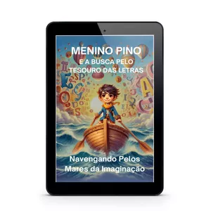 Imagem de capa para o Ebook Menino Pino e a Busca Pelo Tesouro das Letras