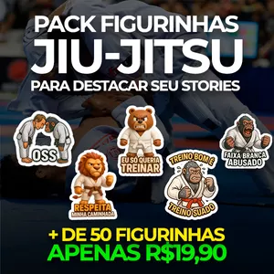 Imagem de capa para o Ebook Pack de Figurinhas de Jiu-Jitsu para Stories