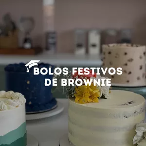 Imagem de capa para o Curso online Bolos Festivos de Brownie