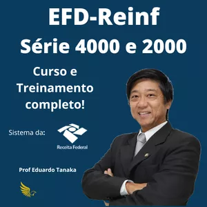 Imagem de capa para o Curso online EFD-Reinf - Série 4000 e 2000 - Curso e Treinamento Completo Passo a Passo - Prof Eduardo Tanaka