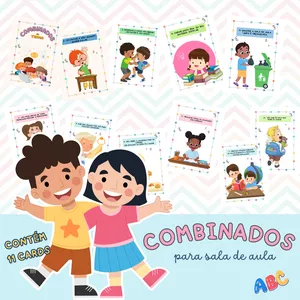 Imagem de capa para o Ebook 11 Combinados para Sala de Aula| Regras de Convivência Educação Infantil