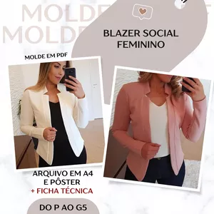 Imagem de capa para o Ebook Molde Blazer Social Feminino