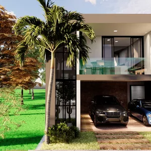 Imagem de capa para o Curso online Projeto editável Sobrado para terreno 8x20 REF.96