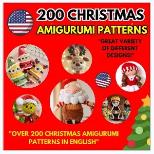 Cover image for Ebook +200 CHRISTMAS AMIGURUMI PATTERNS IN ENGLISH