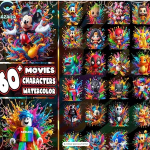 Imagem de capa para o Curso online Kit Digital 65 designs de personagens de filmes e desenhos