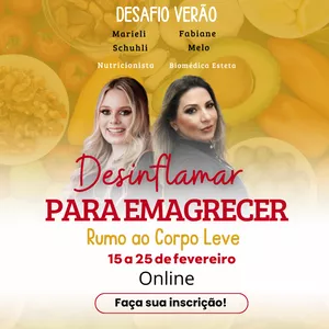 Imagem de capa para o Curso online Desafio de Verão Desinflamar para Emagrecer: Rumo a um corpo Leve