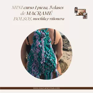 Imagen de portada para Curso online MINI curso mochila en macramé