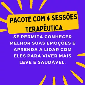 Imagem de capa para o Serviço online PACOTE 4 SESSÕES DE TERAPIA