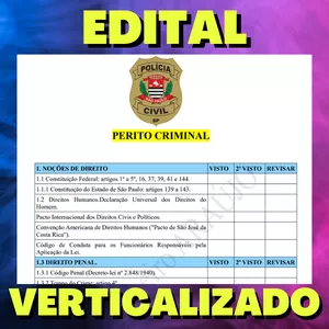 Imagem de capa para o Ebook PERITO CRIMINAL - PCSP 2023 - Edital Verticalizado