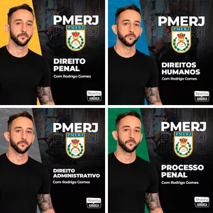 PMERJ - Direitos Humanos, Direito Penal, Processo Penal, Leis Penais e Direito Administrativo>
