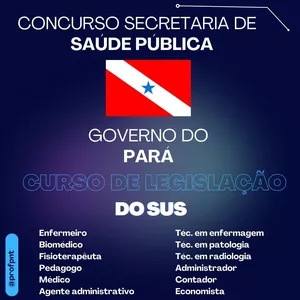 Imagem de capa para o Curso online Curso de Legislação do SUS + Legislação Específica para a SES-PA.