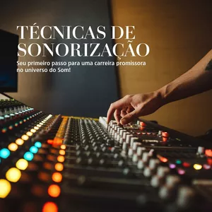 Imagem de capa para o Curso online Técnicas de sonorização