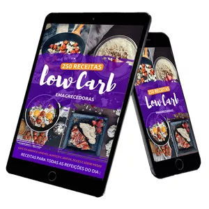 Imagem de capa para o Ebook 250 RECEITAS COMPLETAS LOW CARB PARA MANTER A FORMA