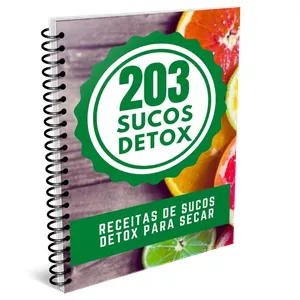 Imagem de capa para o Ebook 203 Receitas de Sucos Detox