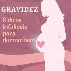 Imagem de capa para o Ebook Gravidez 8 dicas infalíveis para dormir bem 