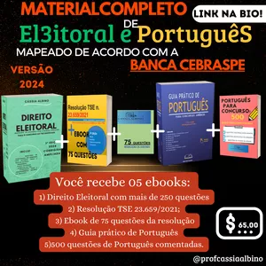 Imagem de capa para o Ebook Combo Direito Eleitoral e Português para o TSE Unificado
