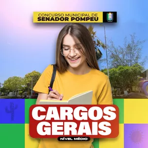 Imagem de capa para o Curso online CARGOS GERAIS - NÍVEL MÉDIO - FUTURO CONCURSADO DE SENADOR POMEU 🔥
