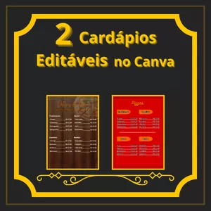 Imagem de capa para o Ebook Cardápios Prontos e Editáveis