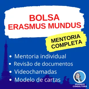 Imagem de capa para o Serviço online ESTUDAR DE GRAÇA NA EUROPA COM BOLSA ERASMUS MUNDUS: MENTORIA
