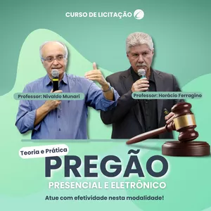 Imagem do curso Pregão Presencial e Eletrônico (Teoria & Prática)