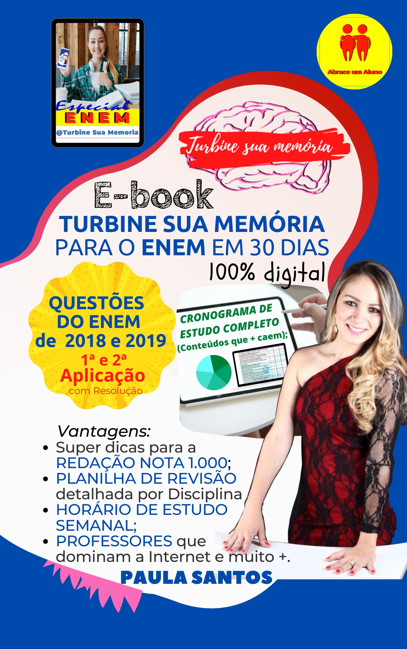 Imagem do curso E-book TURBINE A SUA MEMÓRIA PARA O ENEM EM 30 DIAS COM CRONOGRAMA COMPLETO