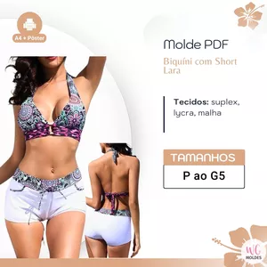 Imagem de capa para o Ebook MOLDE BIQUÍNI COM SHORT LARA