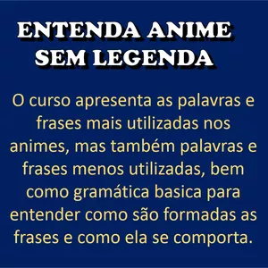 Imagem de capa para o Curso online Entenda Anime Sem Legenda