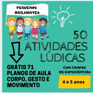 Imagem de capa para o Ebook 50 Atividades Lúdicas Alinhadas a BNCC 2021 4 a 5 anos 