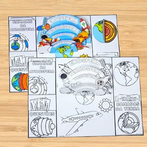 Imagem de capa para o Ebook *LAPBOOK CIÊNCIAS 🌎☄️🩵✨* *Camadas da Terra e da Atmosfera*