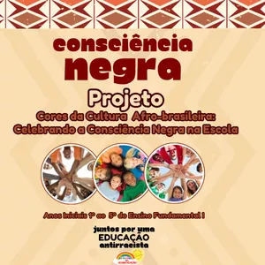 Imagem de capa para o Ebook PROJETO CORES DA CULTURA AFRO-BRASILEIRA NA ESCOLA 