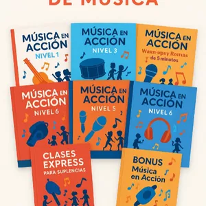 Imagen de portada para Ebook MEGA PACK MÚSICA 6 Niveles + 2 Bonus de Regalo