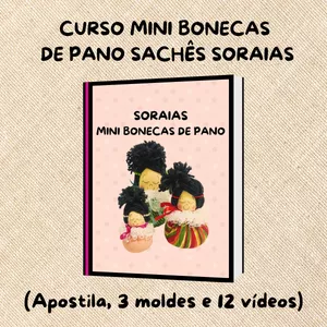 Imagem de capa para o Ebook CURSO MINI BONECAS DE PANO SACHÊS SORAIAS