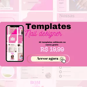 Imagem de capa para o Curso online Templates canva para Nail Designer 