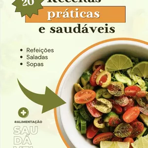 Imagem de capa para o Ebook 20 RECEITAS PARA EMAGRECER! DE FORMA SAUDÁVEL!