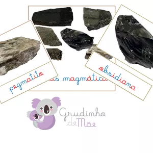 Imagem de capa para o Curso online Cartões Montessori - Rochas magmáticas - Kit completo!