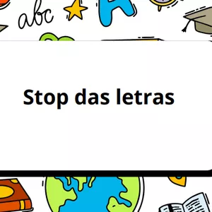 Imagem de capa para o Ebook STOP DAS LETRAS - ATIVIDADE LÚDICA