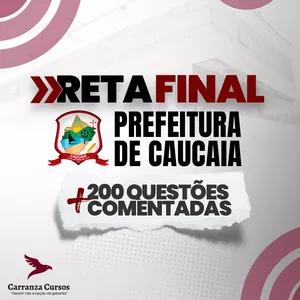 Imagem de capa para o Curso online Reta Final - Prefeitura de Caucaia 