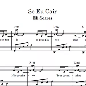 Imagem de capa para o Ebook Se Eu Cair (Eli Soares) - Partitura para PIANO