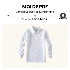Imagem de capa para o Ebook MOLDE CAMISA SOCIAL INFANTIL