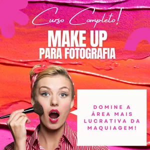 Imagem de capa para o Curso online Maquiagem Para Fotografia Expert