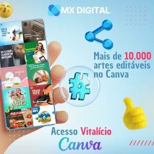Imagem do curso Super pack com mais de 10.000 artes prontas para canva.